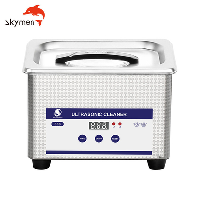 50W পোর্টেবল বেঞ্চটপ আল্ট্রাসনিক ক্লিনার 1L 2mm ট্যাঙ্ক উত্তপ্ত সামঞ্জস্যযোগ্য