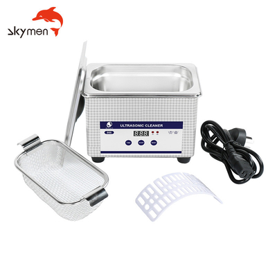 50W পোর্টেবল বেঞ্চটপ আল্ট্রাসনিক ক্লিনার 1L 2mm ট্যাঙ্ক উত্তপ্ত সামঞ্জস্যযোগ্য